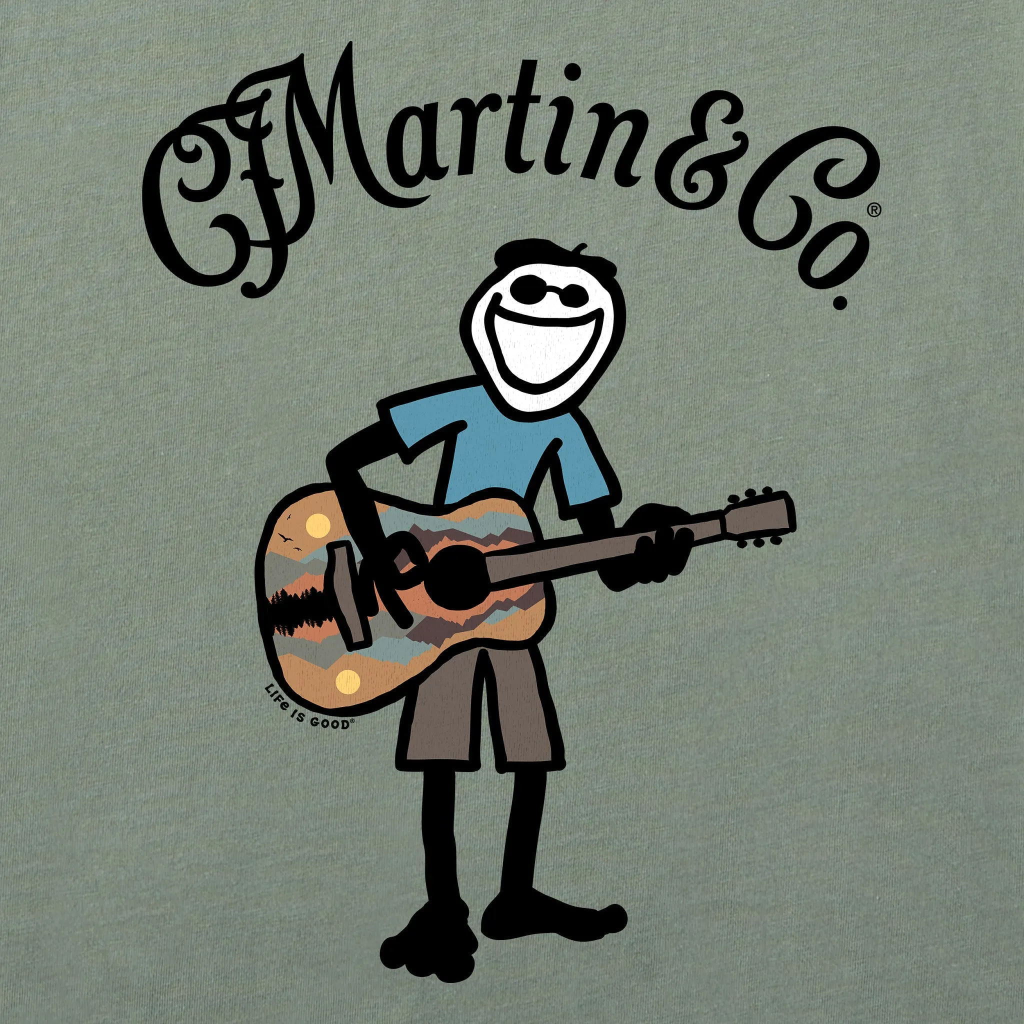Men's Martin & Co. Jake Guitar Short Sleeve Crusher Tee