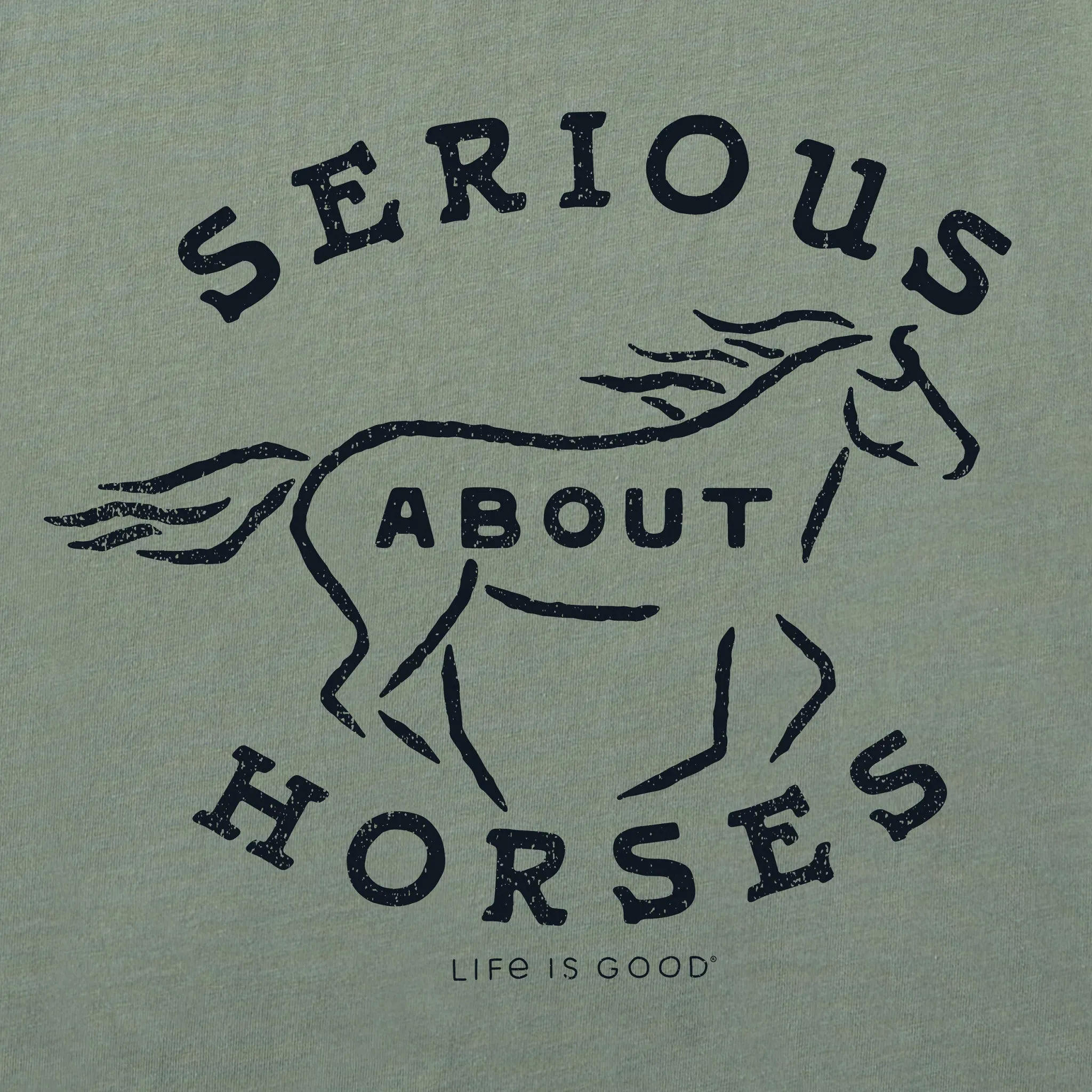 Men's Serious About Horses Long Sleeve Crusher Tee