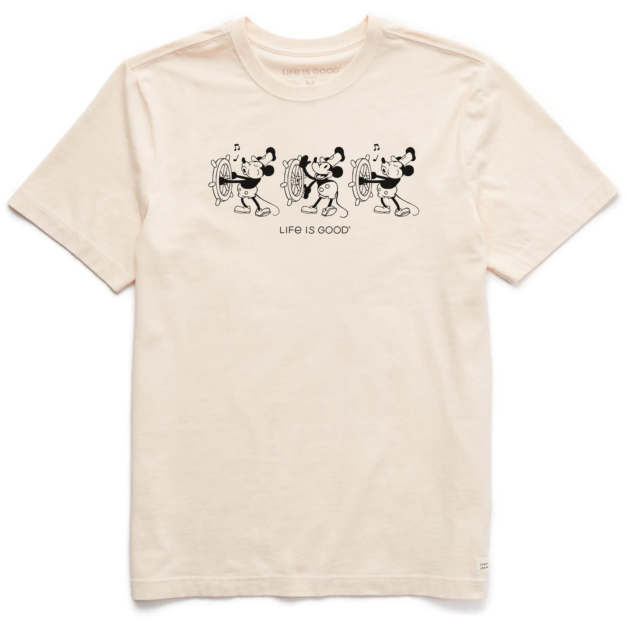 Men's Steamboat Willie at the Helm Short Sleeve Crusher Tee