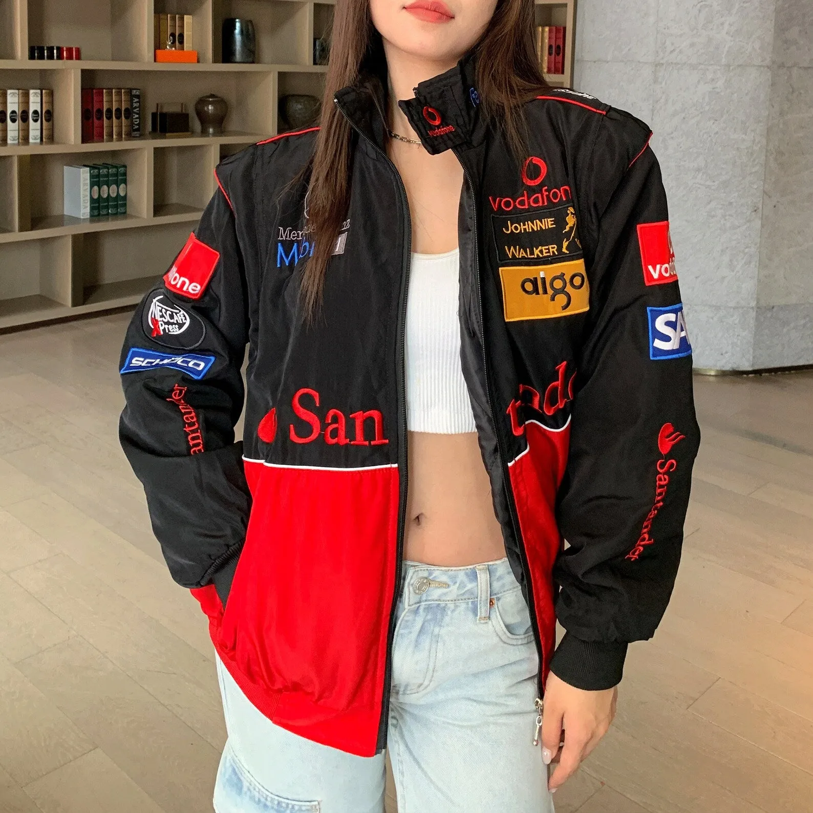 Mercedes - Red  - Vintage Racing Jacket