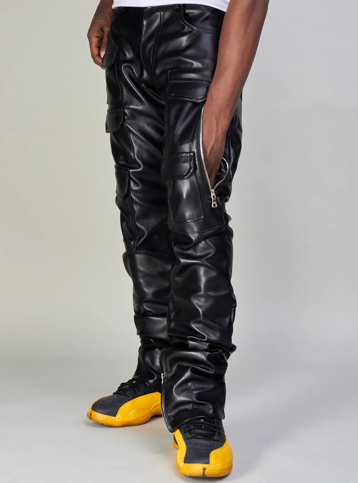 NME Jeans - Monty PU Leather - Black - 551