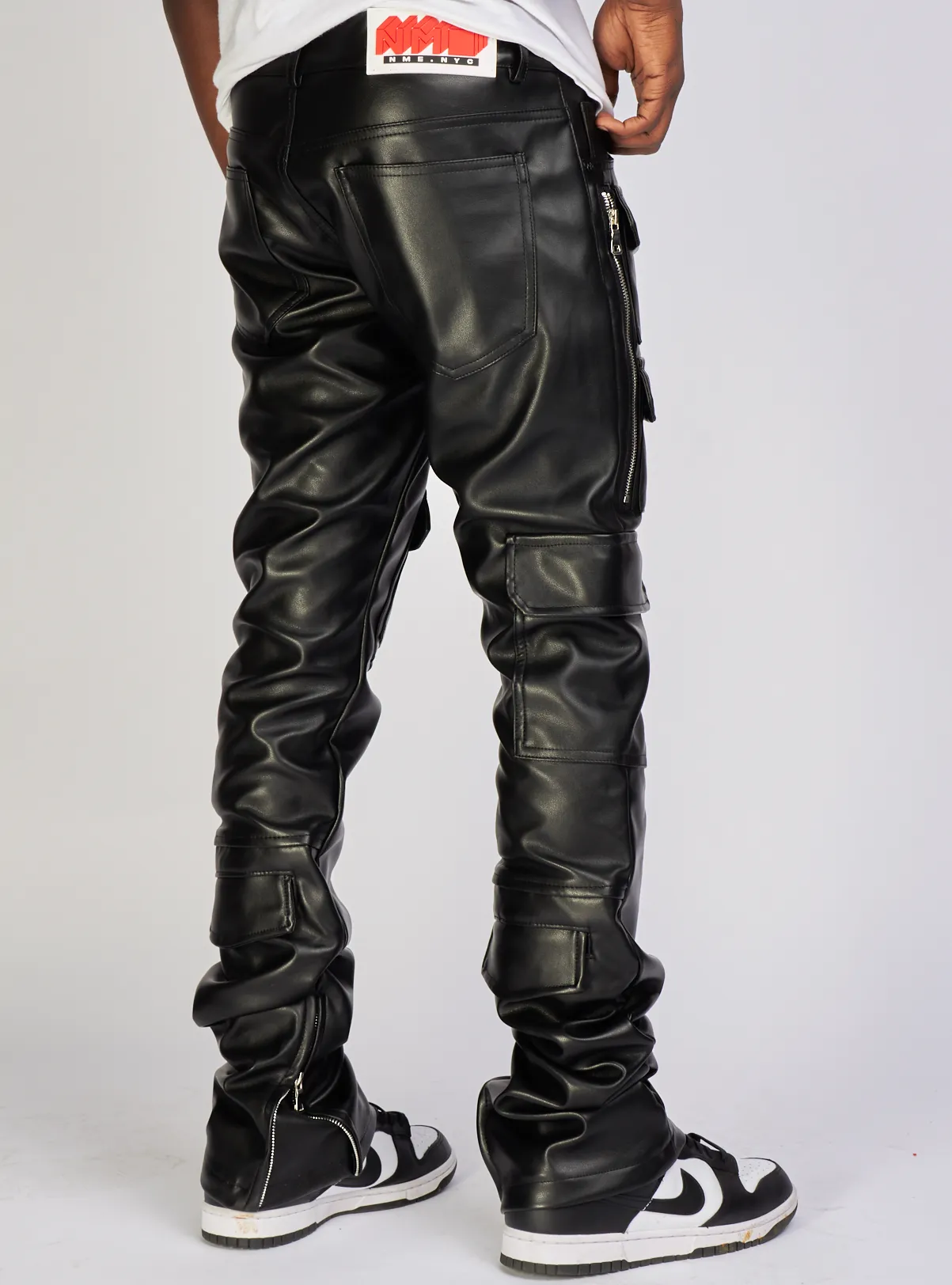 NME Jeans - Monty PU Leather - Black - 551