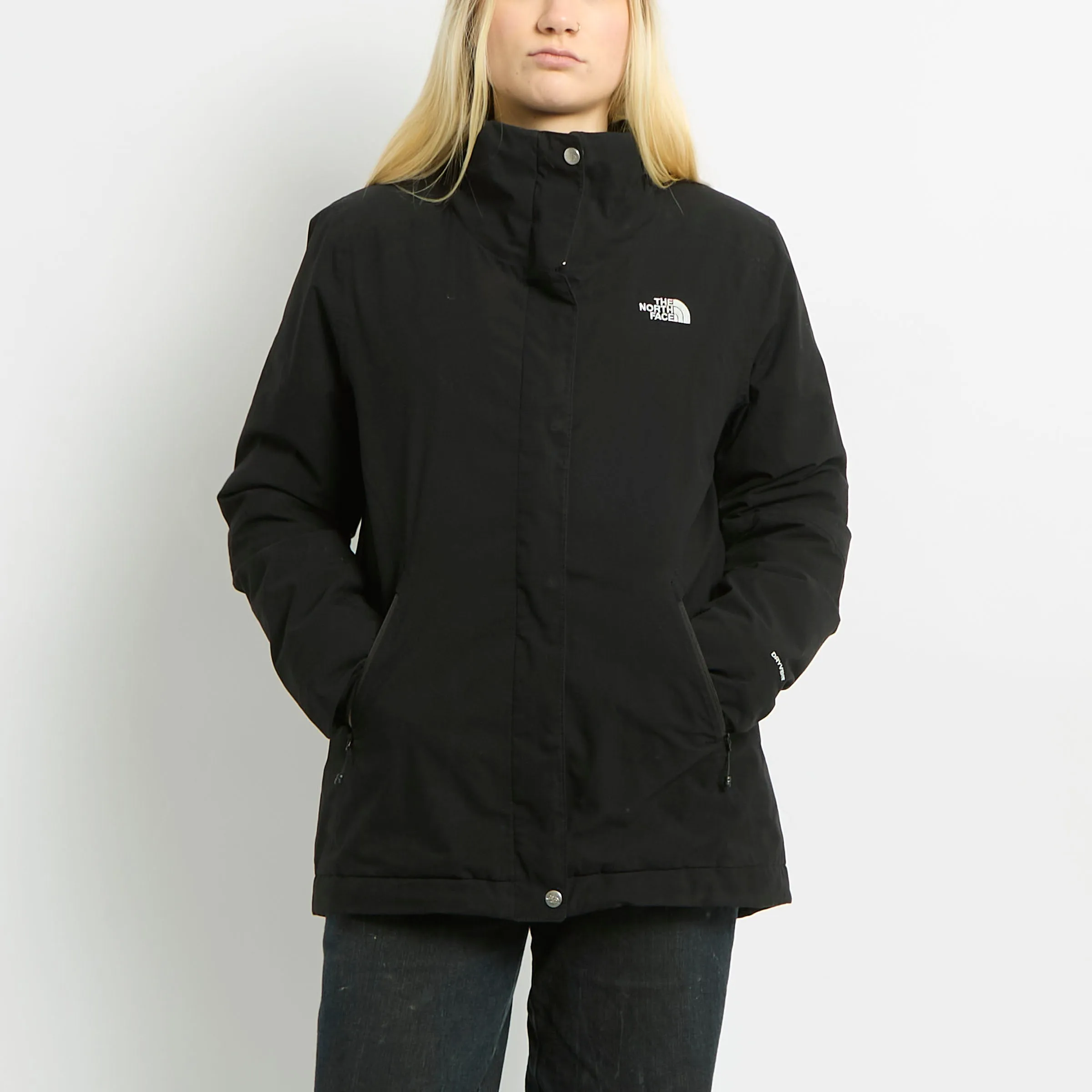 North Face Lightweight Puffer Coat With Fleece Lining - L