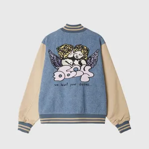 Obey Care Denim Varsity - Light Indigo Multi