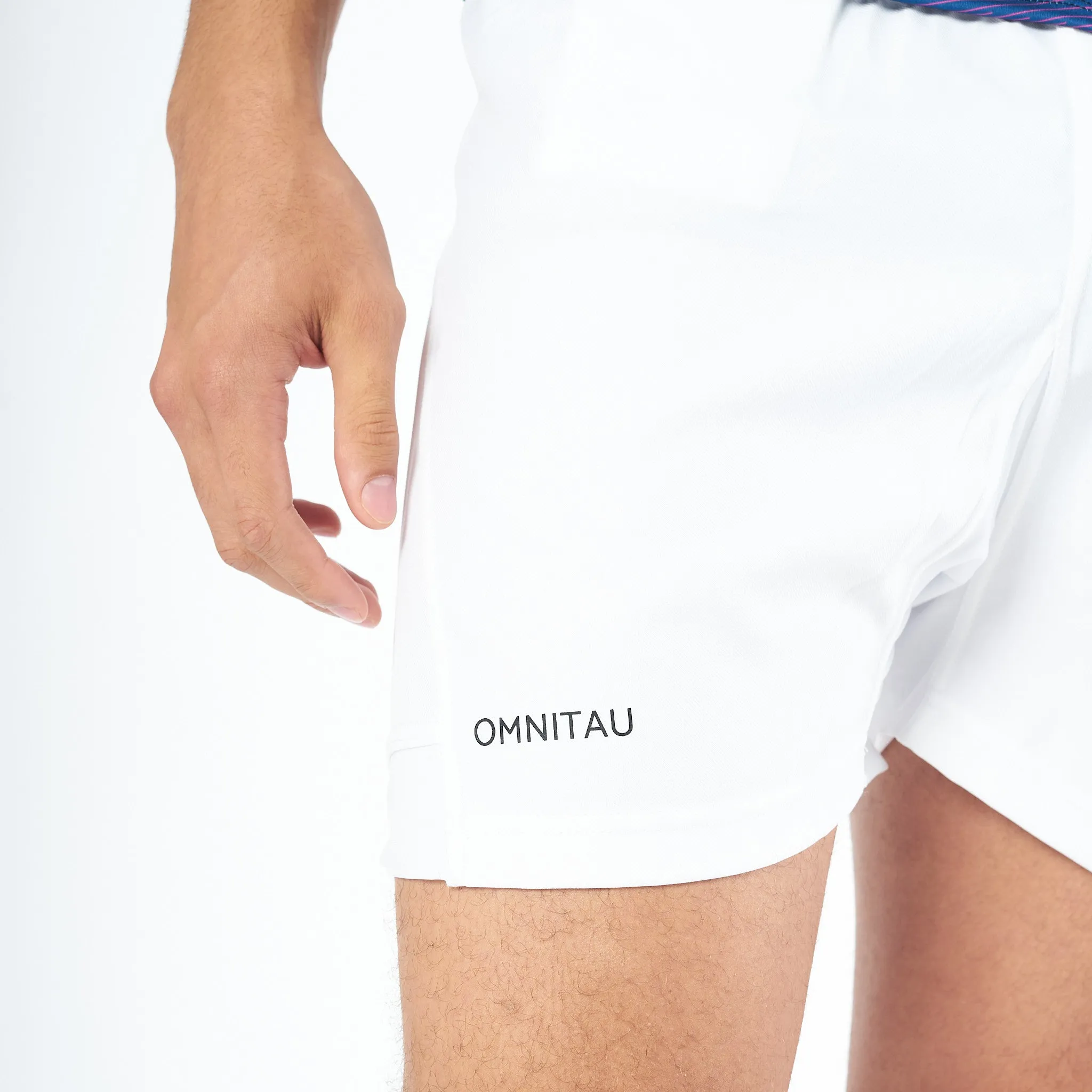 Omnitau Men's Breathable Core Rugby Shorts - White