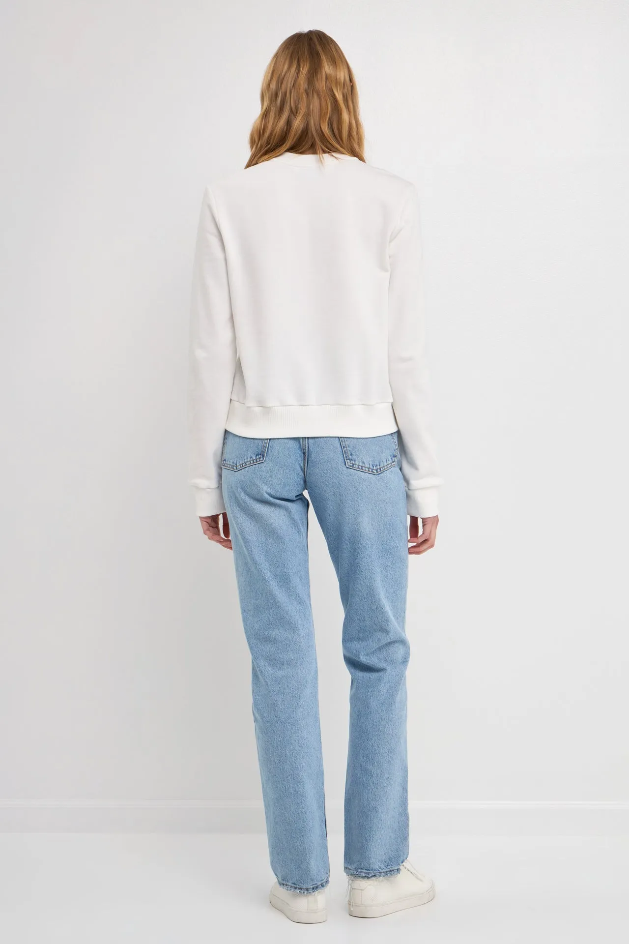 Paris Pearl Embellished Sweatshirts