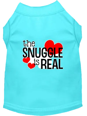 "The Snuggle Is Real" - Cute Screen Printed Dog & Cat Shirt Apparel