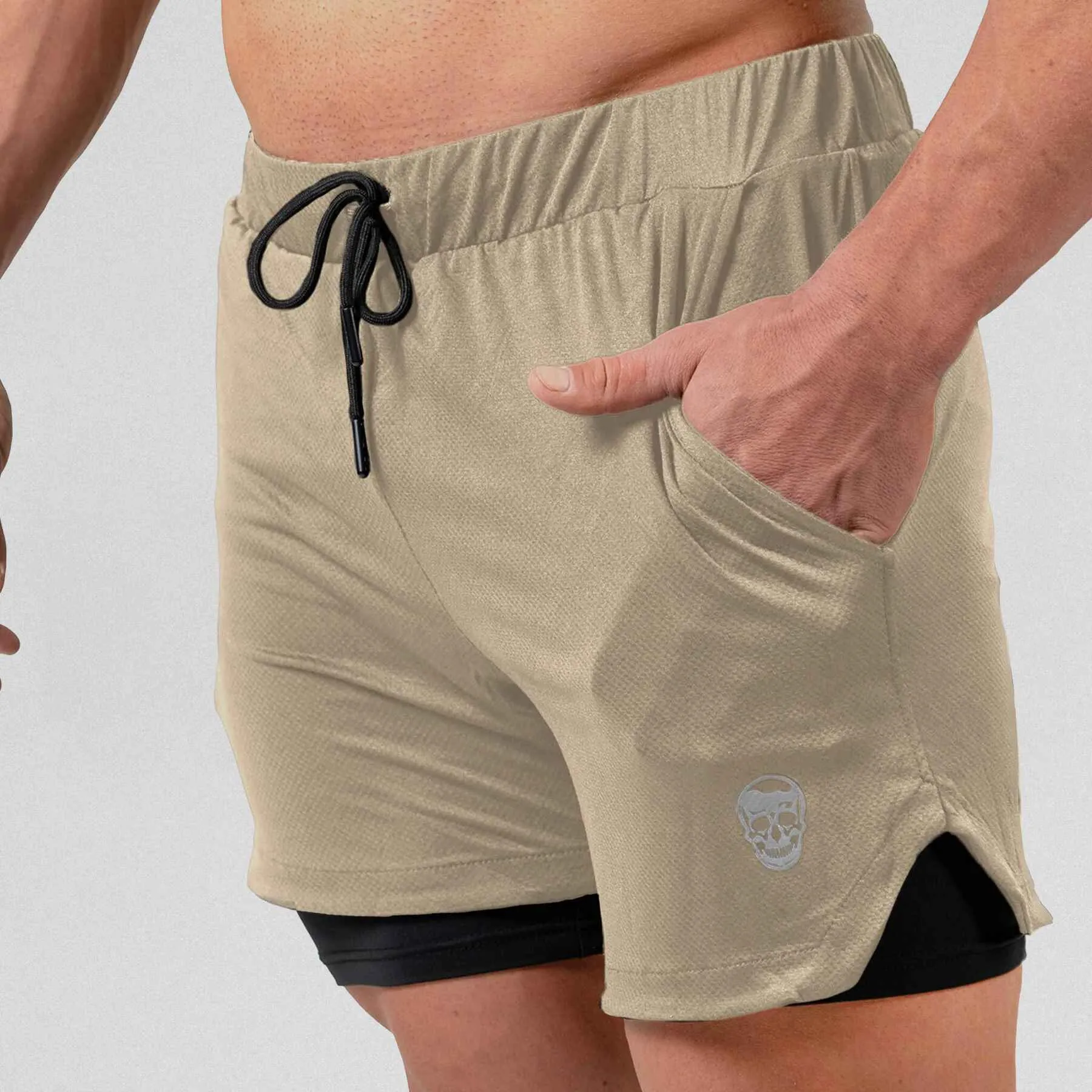 React Training Shorts - Tan