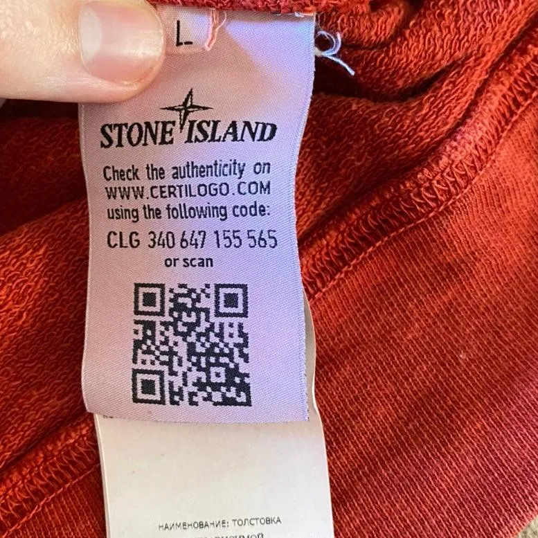 Red stone island crewneck  (L)