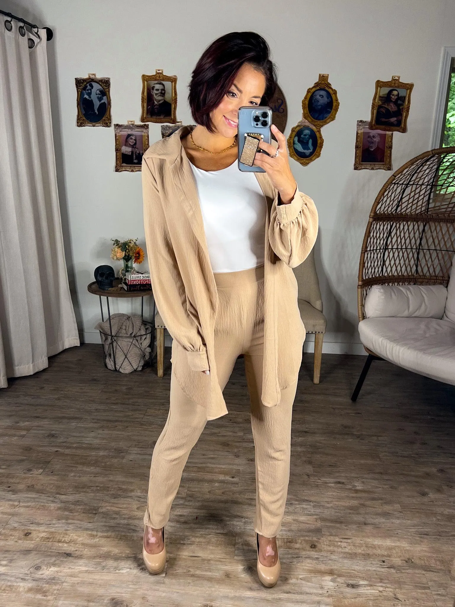 She Means Business Pants (Taupe)