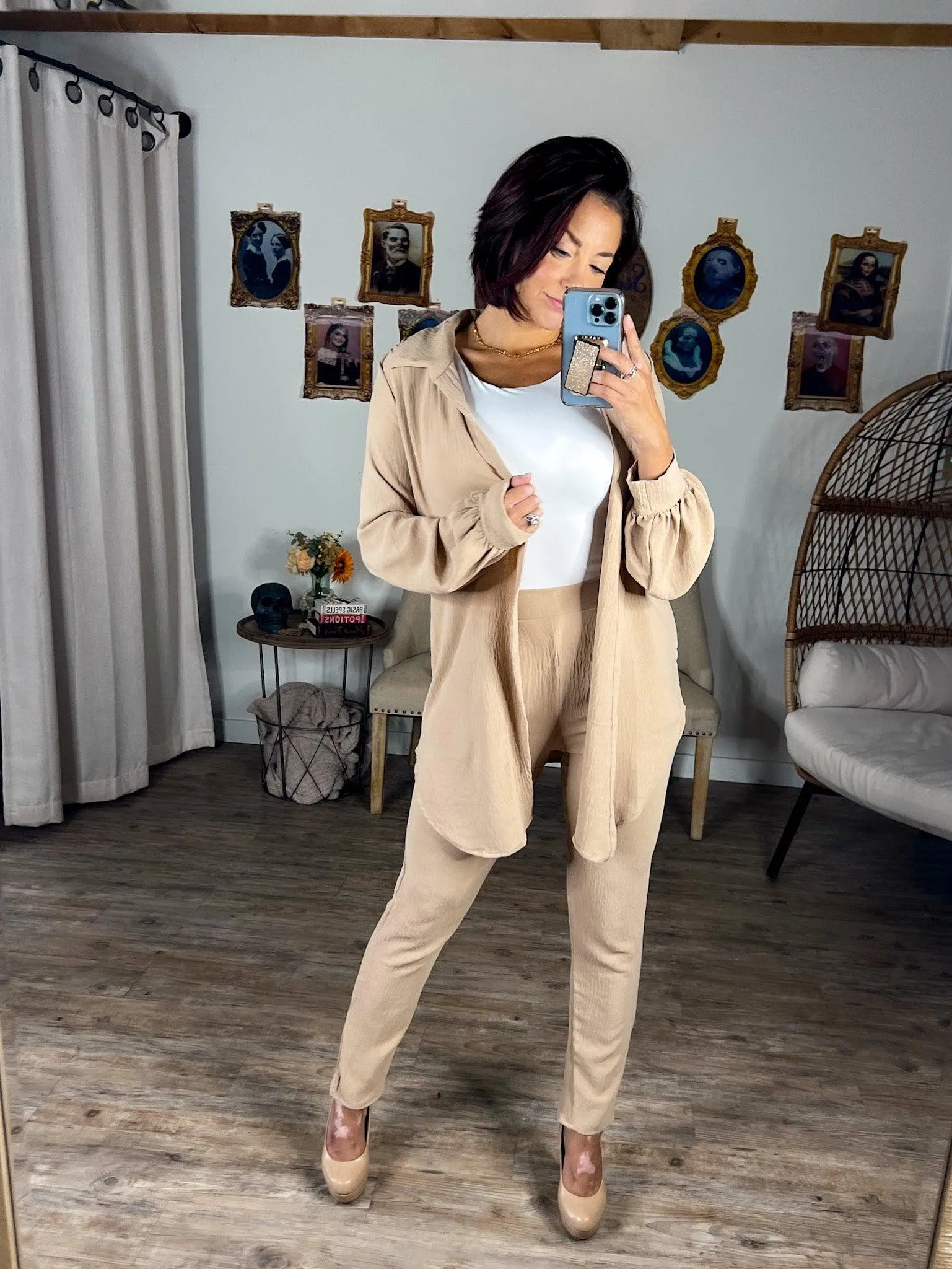 She Means Business Pants (Taupe)