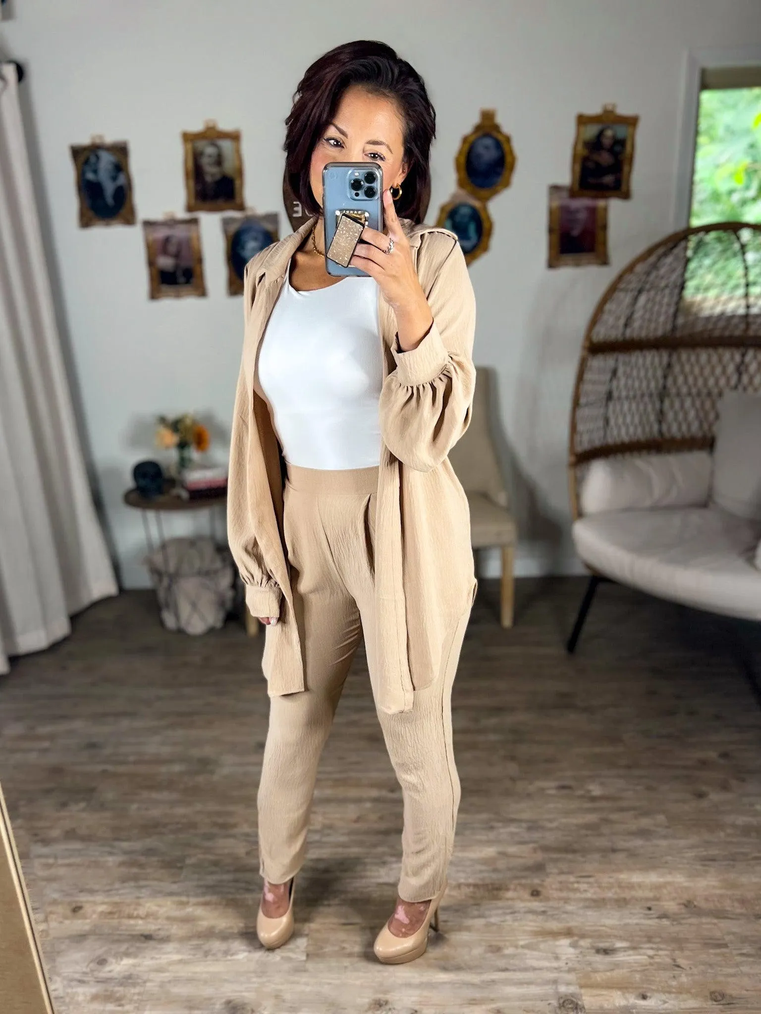 She Means Business Pants (Taupe)