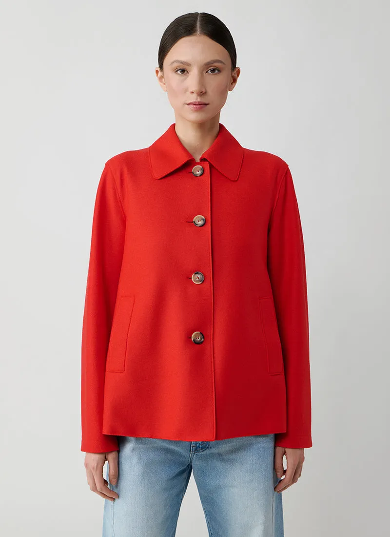 Short Loden Light Pressed Wool Jacket