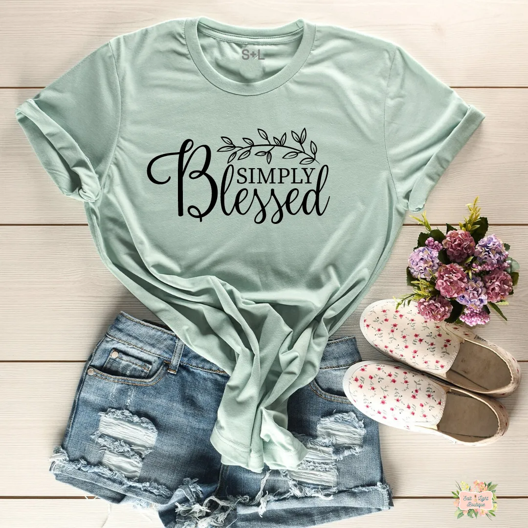 SIMPLY BLESSED SHORT SLEEVE WOMEN'S T-SHIRT | UNISEX CUT