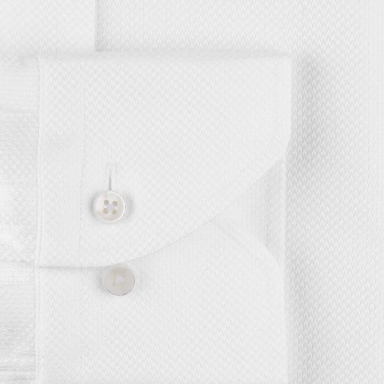 Stenstroms White Textured Twill Shirted Twill Shirt