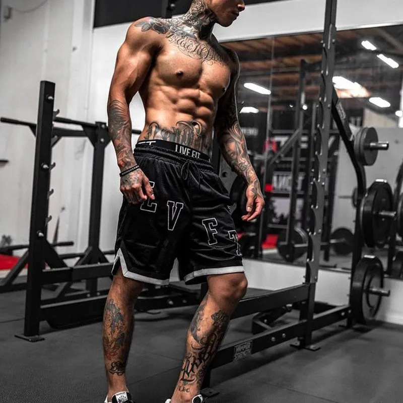 Summer Mesh Breathable Basketball Fitness Running Shorts Men Sports Jogging Quick Dry Mens Gym Short Pants