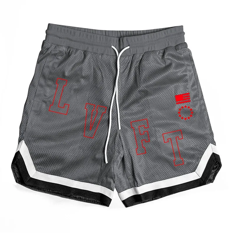 Summer Mesh Breathable Basketball Fitness Running Shorts Men Sports Jogging Quick Dry Mens Gym Short Pants