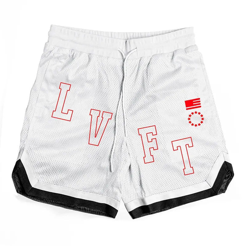 Summer Mesh Breathable Basketball Fitness Running Shorts Men Sports Jogging Quick Dry Mens Gym Short Pants