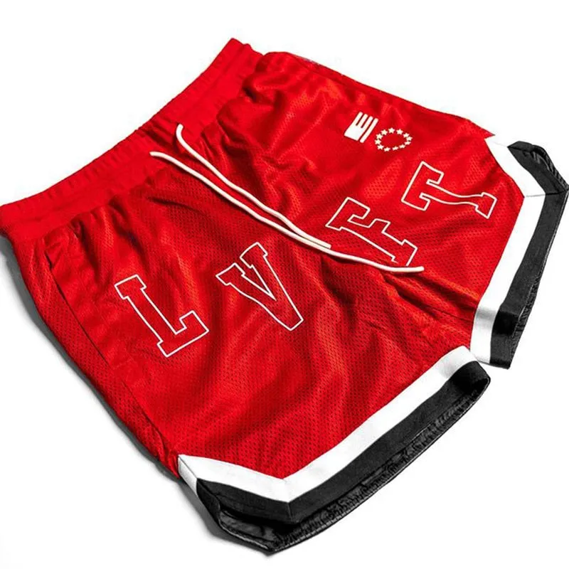 Summer Mesh Breathable Basketball Fitness Running Shorts Men Sports Jogging Quick Dry Mens Gym Short Pants