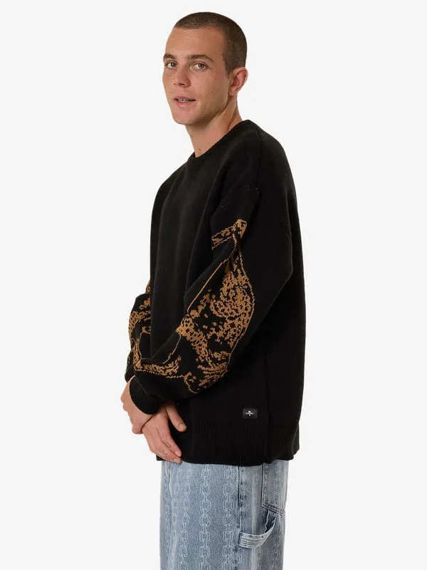 THRILLS Power Trip Crew Knit - BLACK