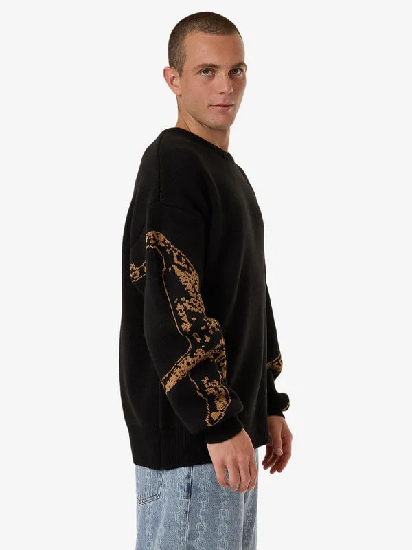 THRILLS Power Trip Crew Knit - BLACK