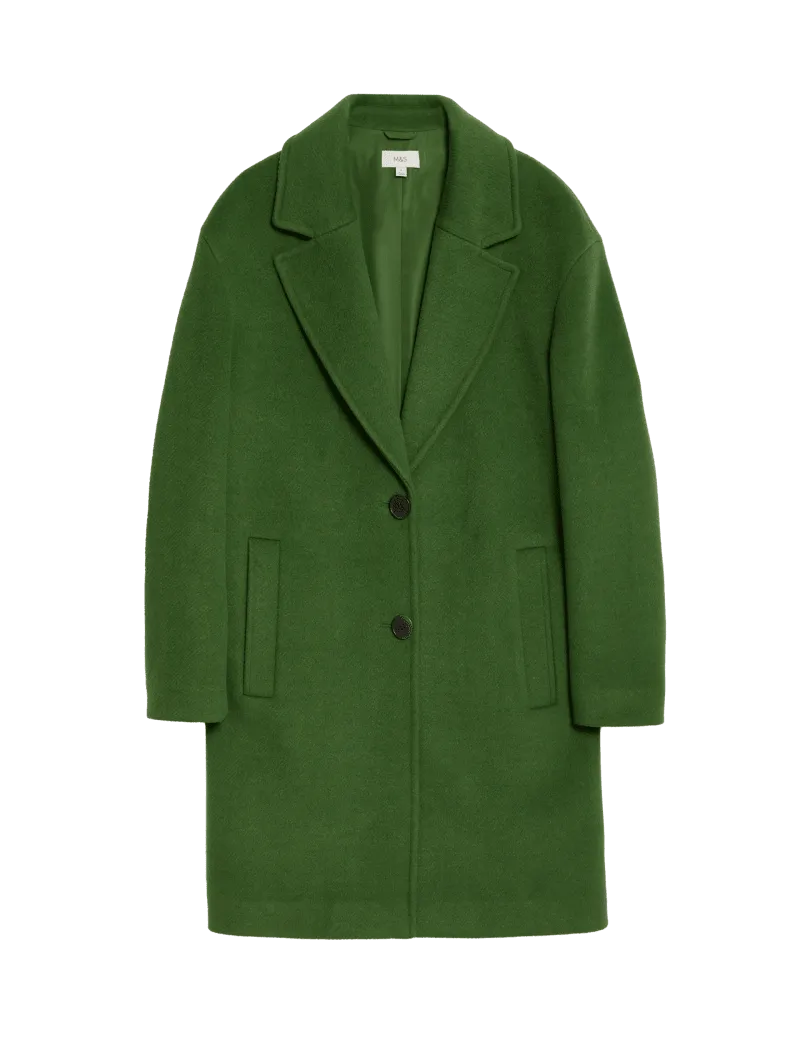 Twill Single Breasted Relaxed Coat