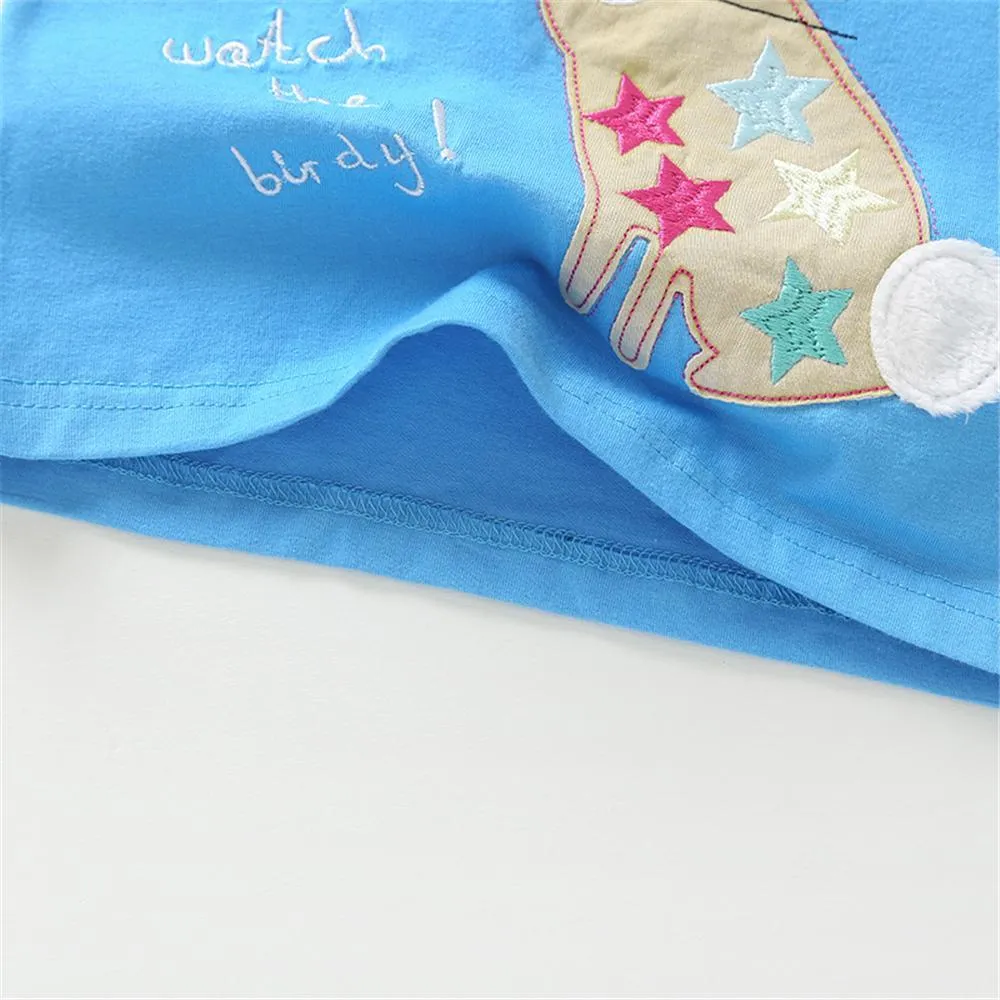 Unisex Rabbit Embroidery Long Sleeve T-Shirts Buy Childrens Clothes Wholesale