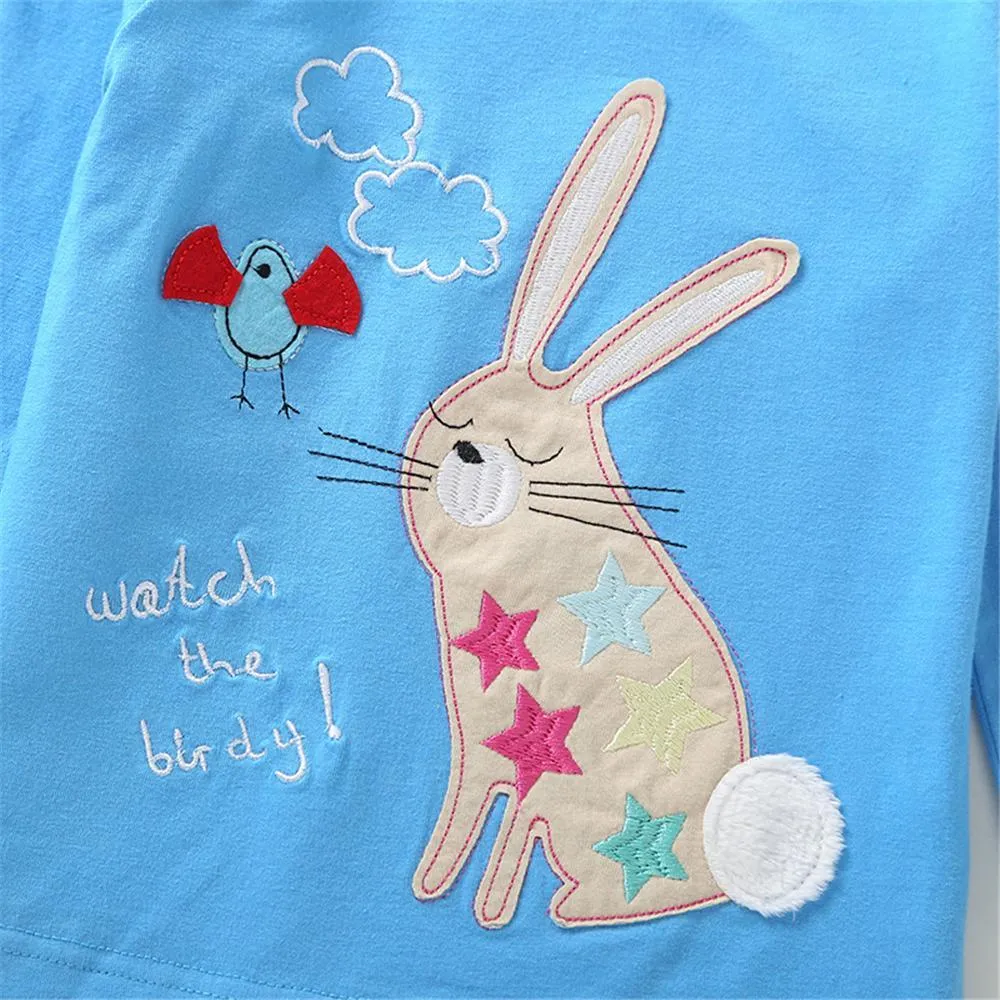 Unisex Rabbit Embroidery Long Sleeve T-Shirts Buy Childrens Clothes Wholesale