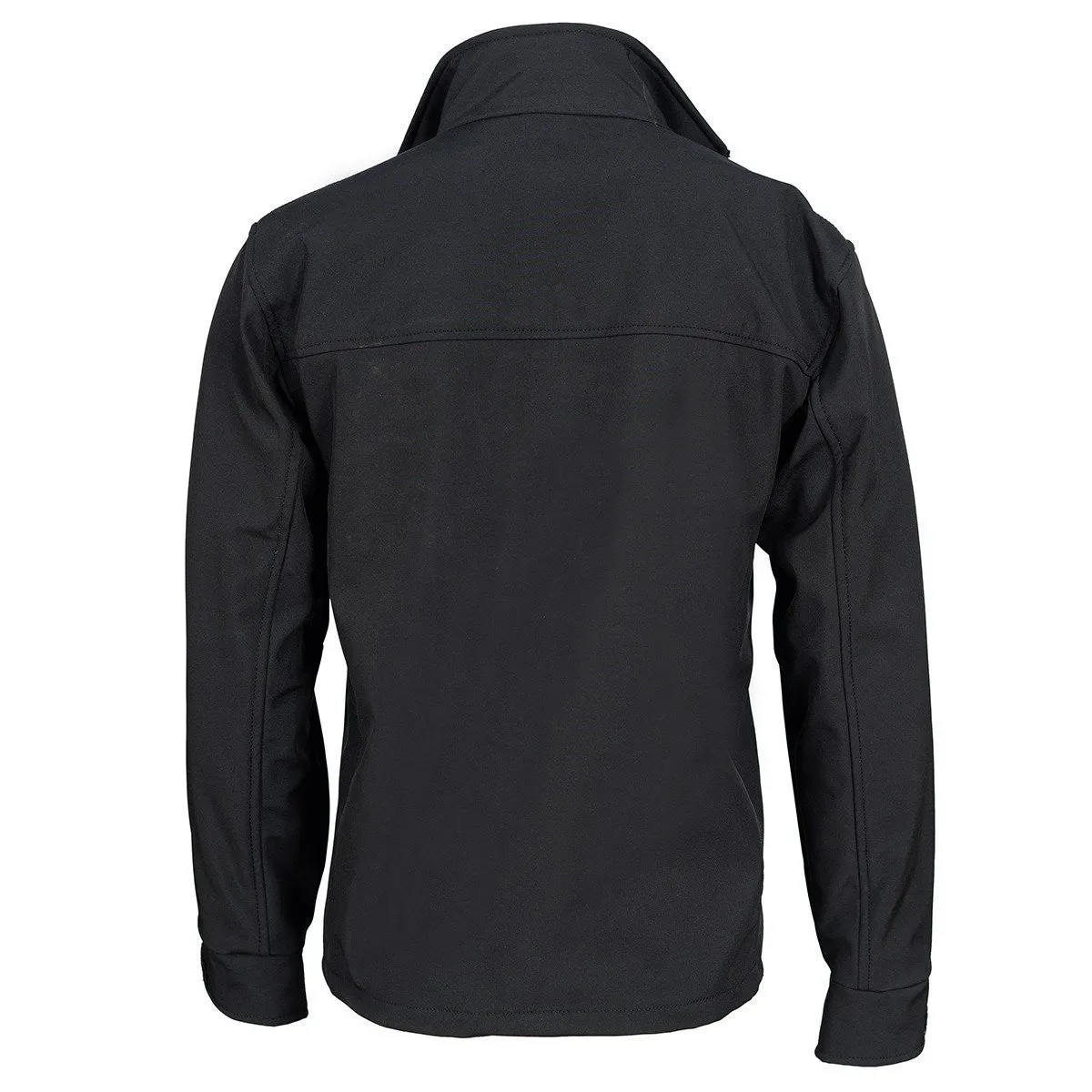 Vance Black Waterproof Lightweight Zipper Front Soft Shell Jacket