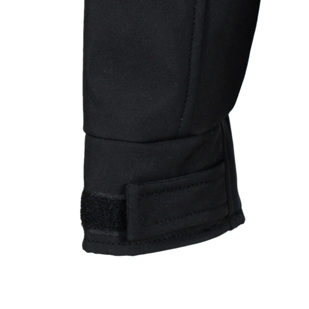 Vance Black Waterproof Lightweight Zipper Front Soft Shell Jacket