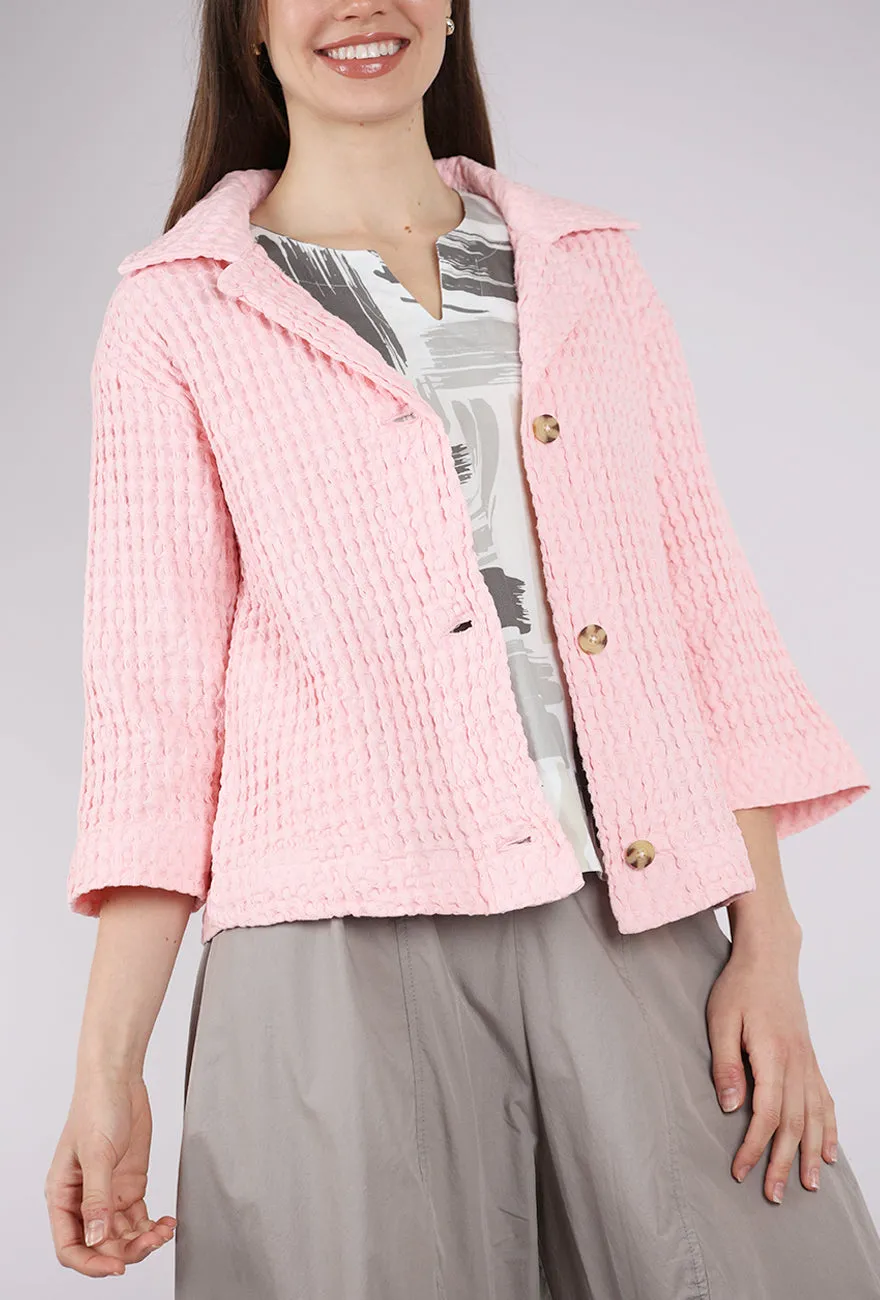 Waffle Swing Jacket, Pink Flamingo