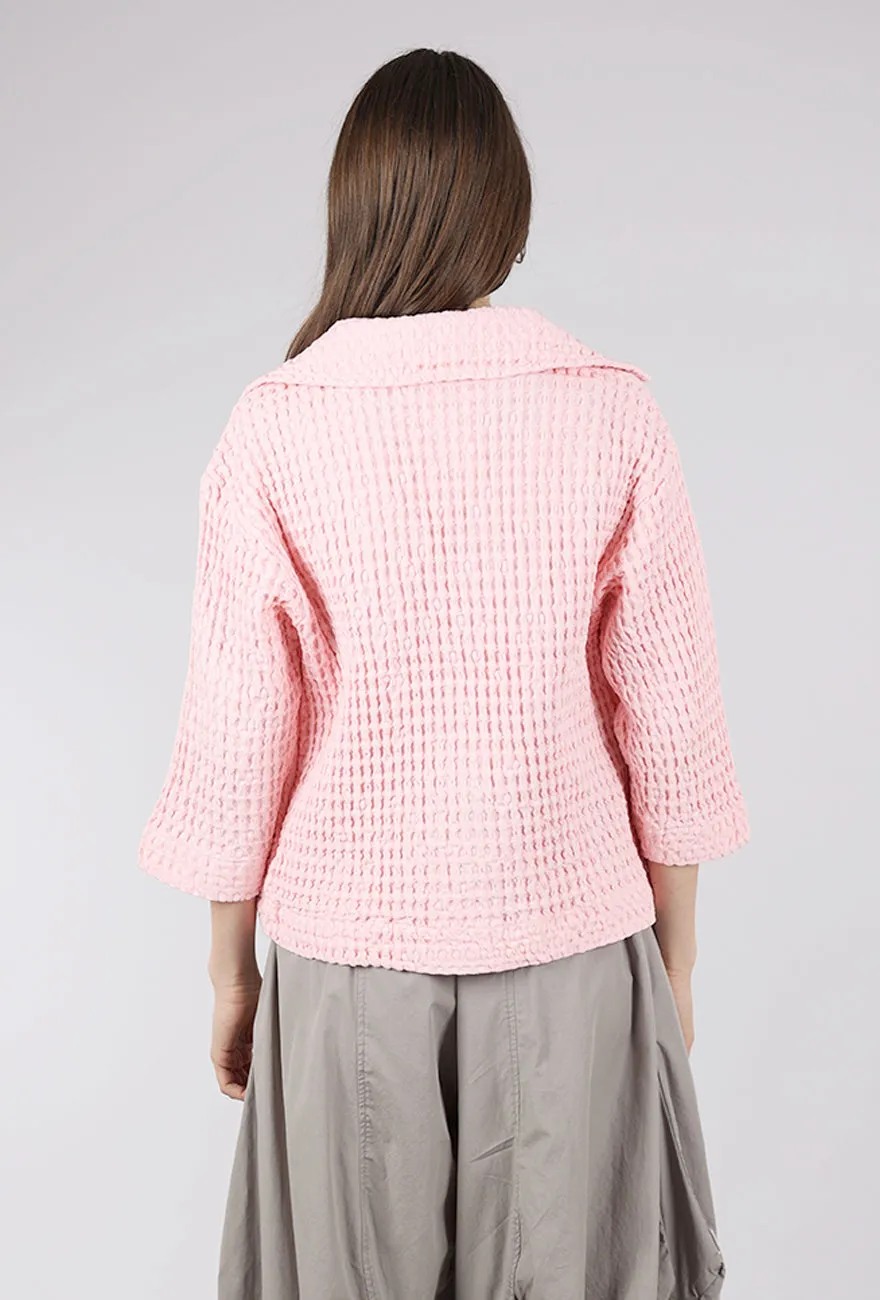 Waffle Swing Jacket, Pink Flamingo