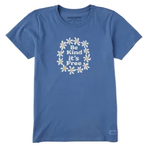 Women's Be Kind It's Free Short Sleeve Crusher Tee