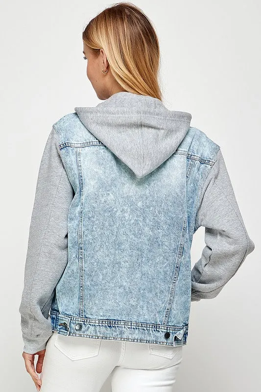 Women's Boyfriend Jacket With Fleece Hoodies