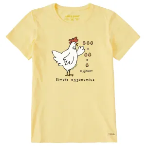 Women's Chicken Eggonomics Short Sleeve Crusher Tee
