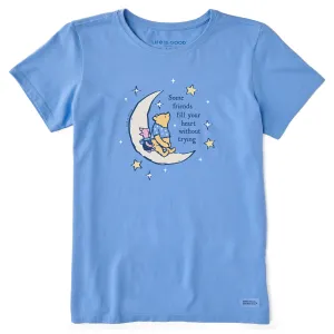 Women's Crescent Moon Winnie and P Short Sleeve Tee