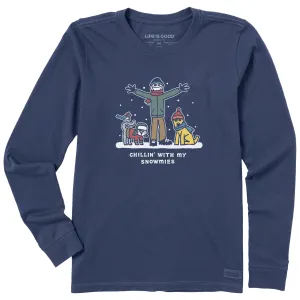 Women's Jake & Friends Snowmies Long Sleeve Crusher Tee