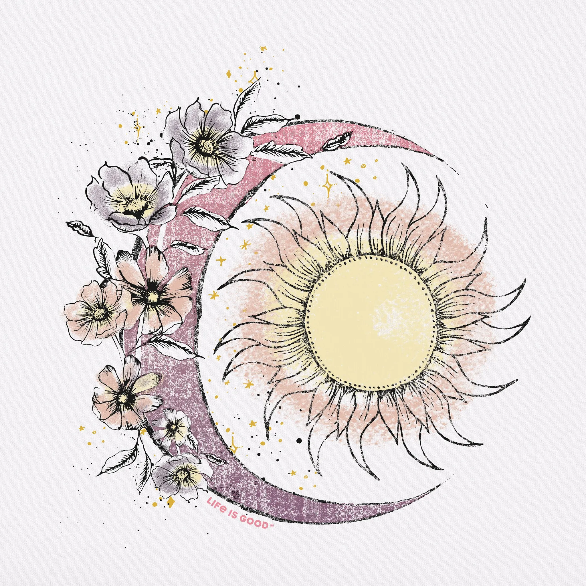 Women's Moon Flower Short Sleeve Tee