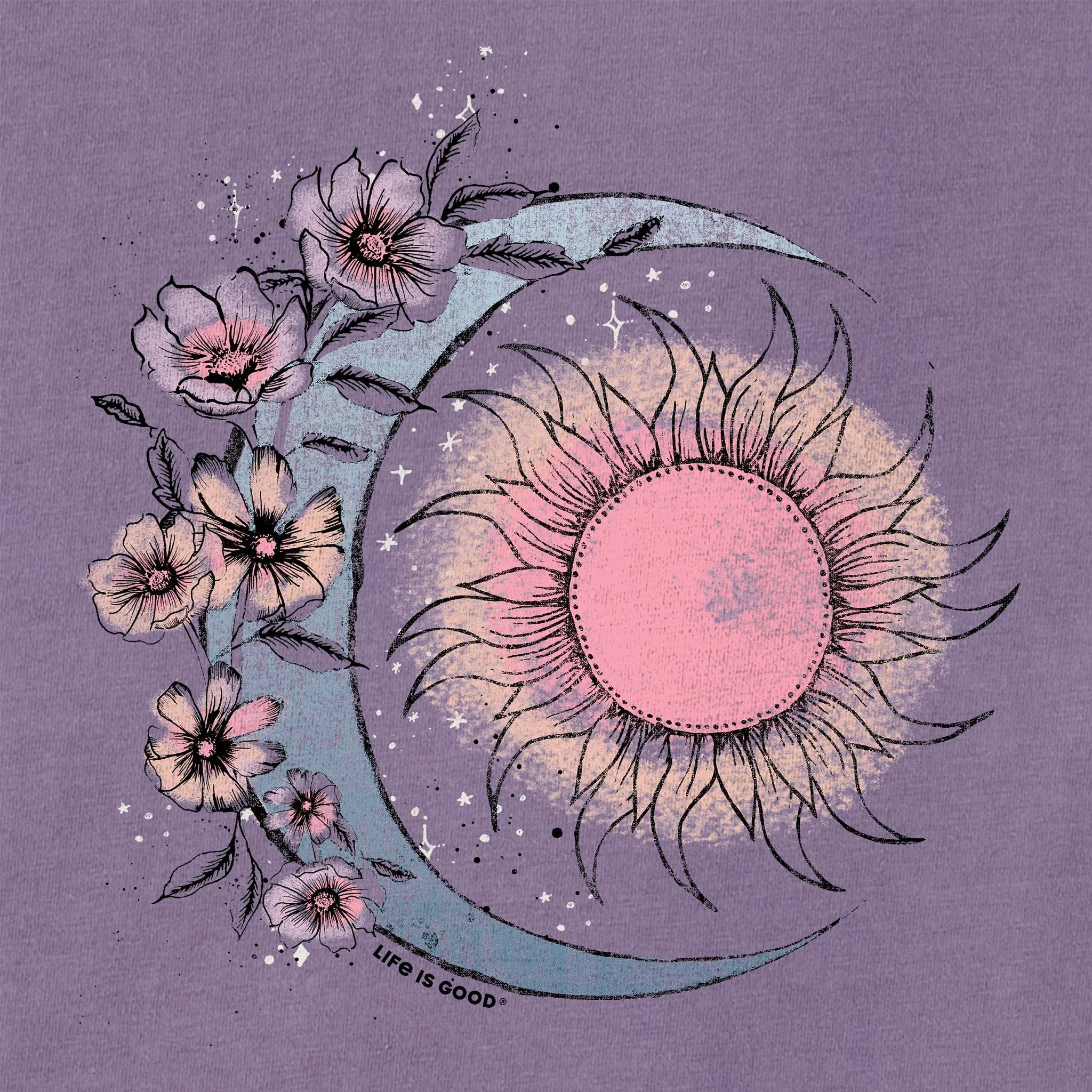 Women's Moon Flower Short Sleeve Tee