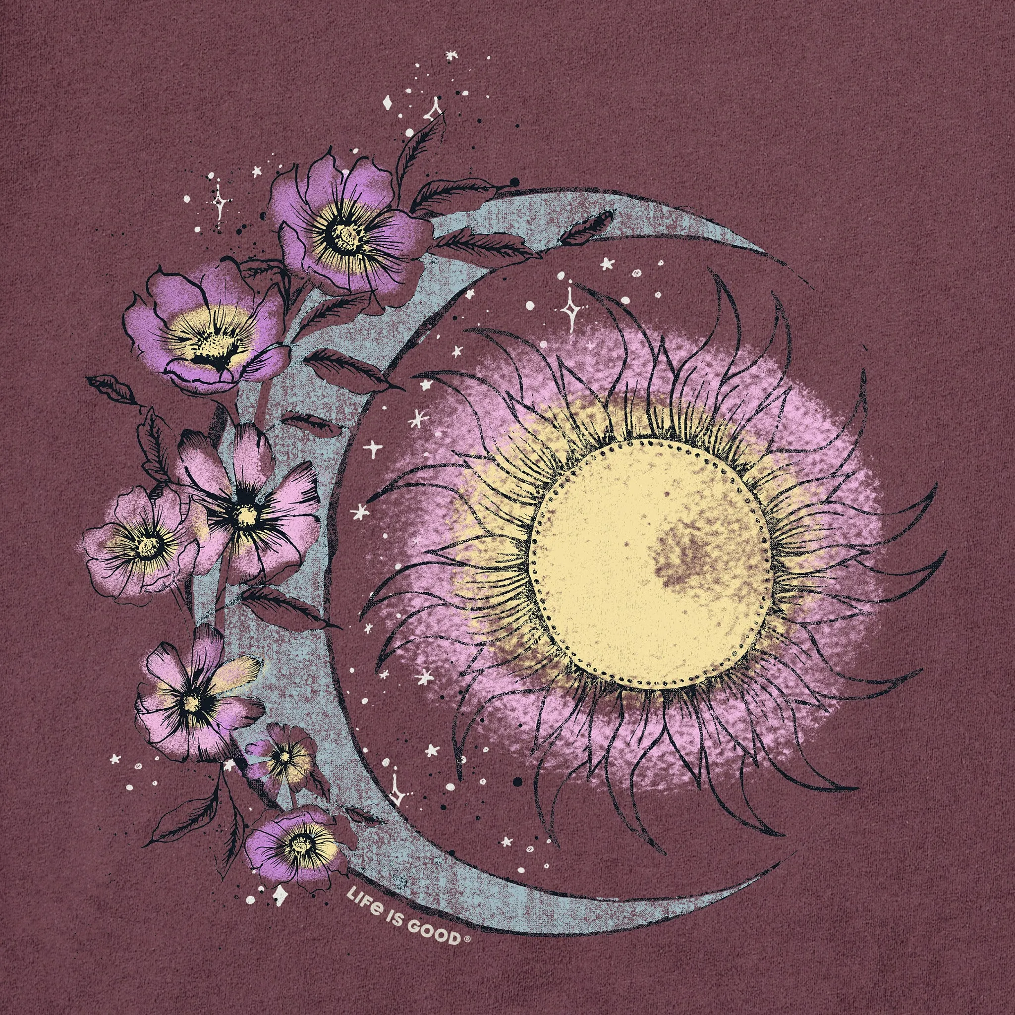 Women's Moon Flower Short Sleeve Tee