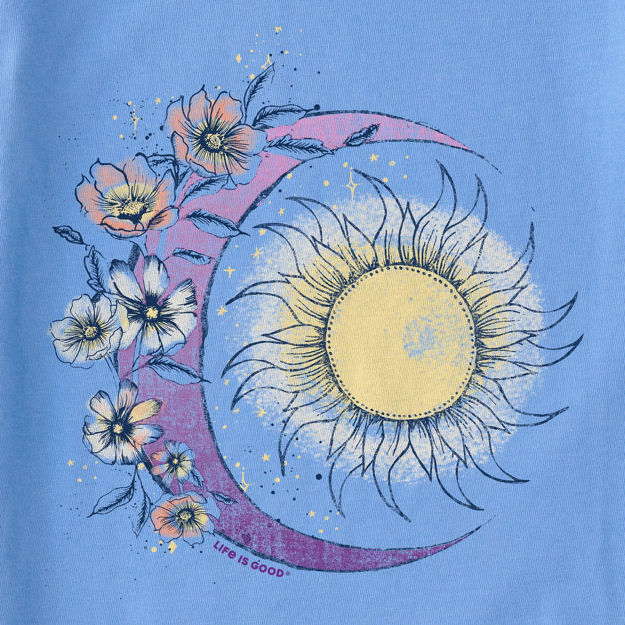 Women's Moon Flower Short Sleeve Tee