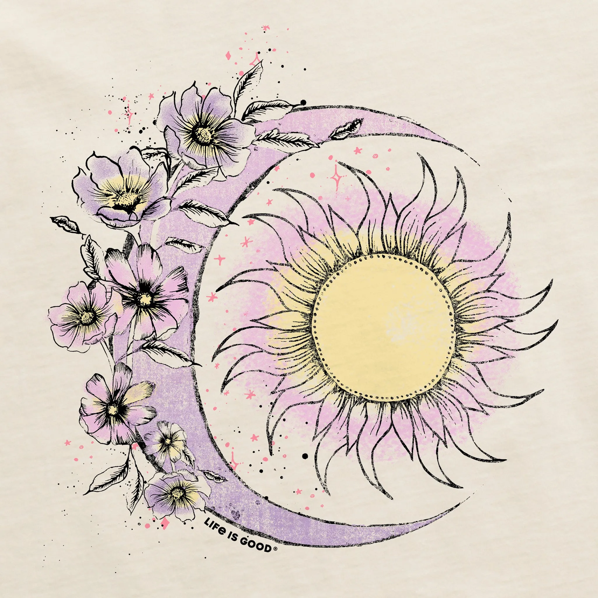 Women's Moon Flower Short Sleeve Tee