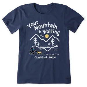 Women's Mountain is Waiting Hike Class of 2024 Short Sleeve Crusher Tee