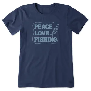 Women's Peace Love & Fishing Short Sleeve Tee