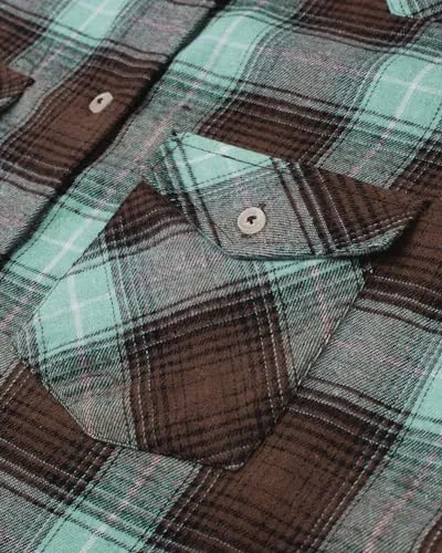 Womens Plaid Flannel Shirts Long Sleeve Roll Up Casual Button Down Shirt