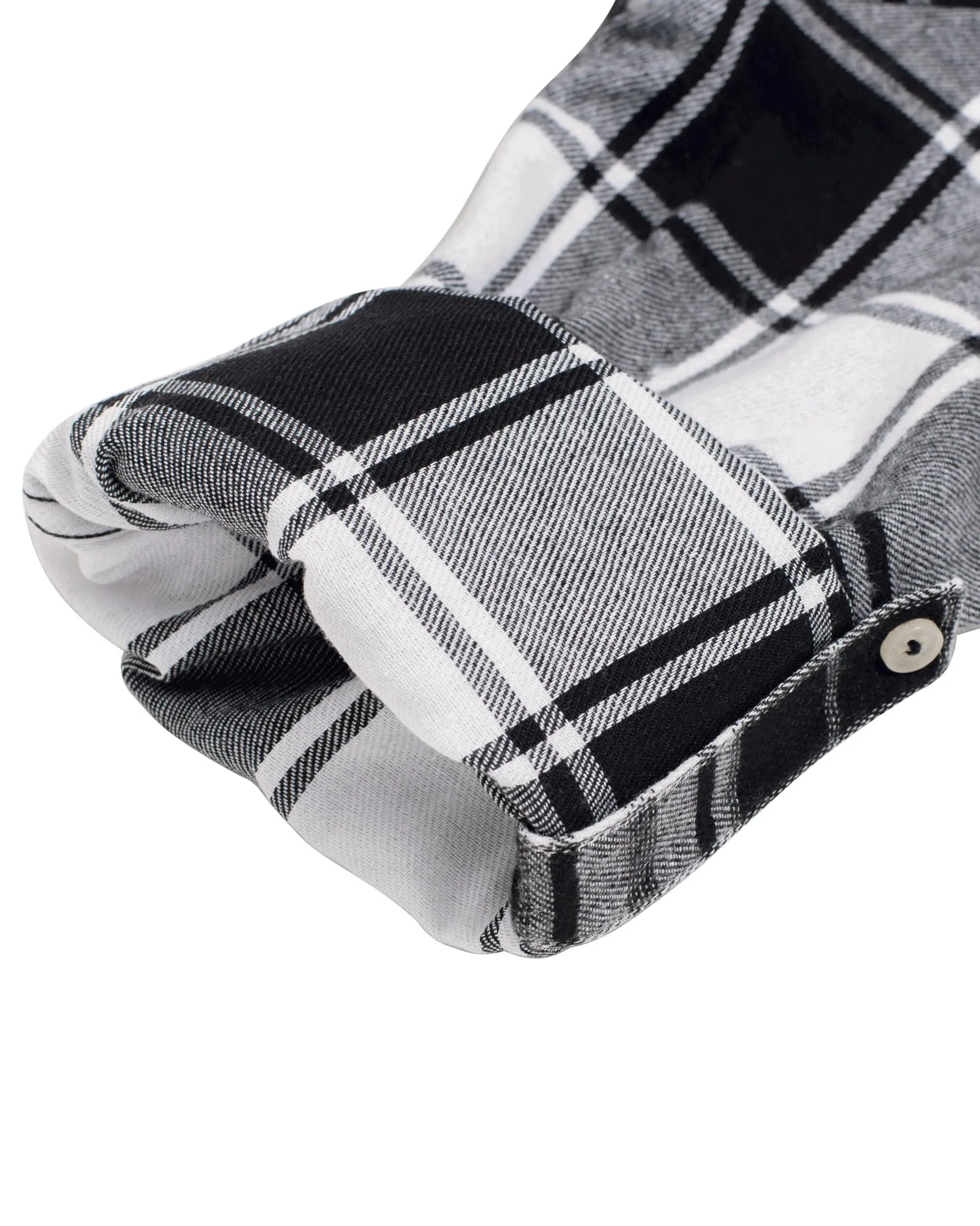 Womens Plaid Flannel Shirts Long Sleeve Roll Up Casual Button Down Shirt