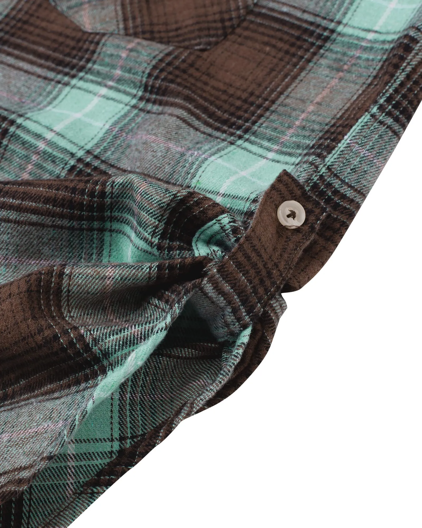 Womens Plaid Flannel Shirts Long Sleeve Roll Up Casual Button Down Shirt