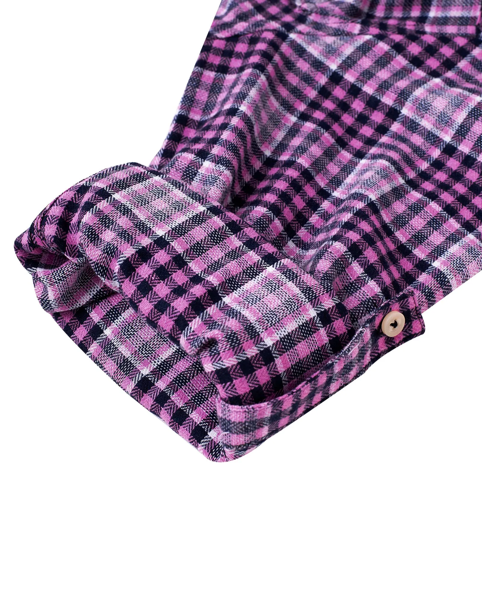 Womens Plaid Flannel Shirts Long Sleeve Roll Up Casual Button Down Shirt