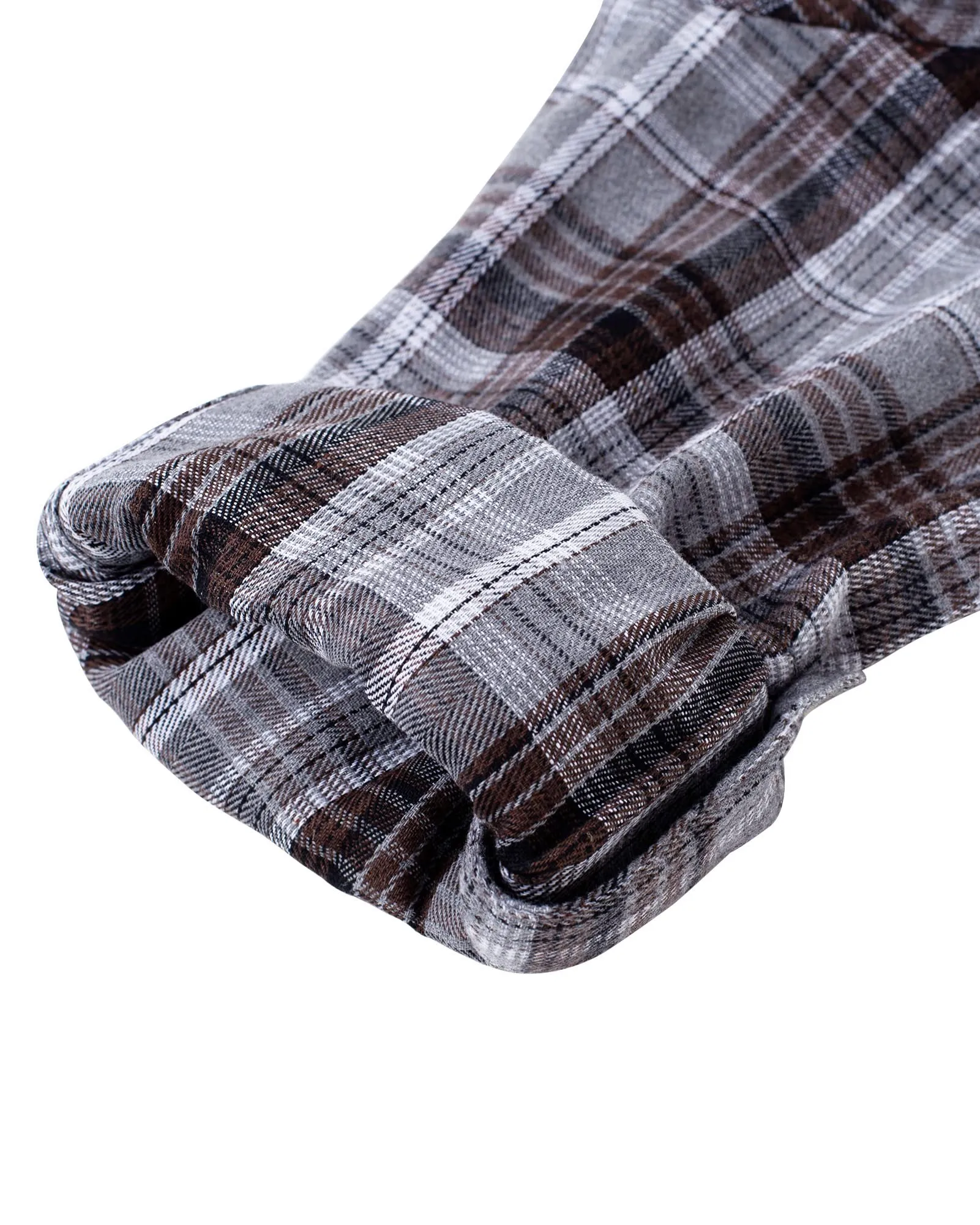 Womens Plaid Flannel Shirts Long Sleeve Roll Up Casual Button Down Shirt