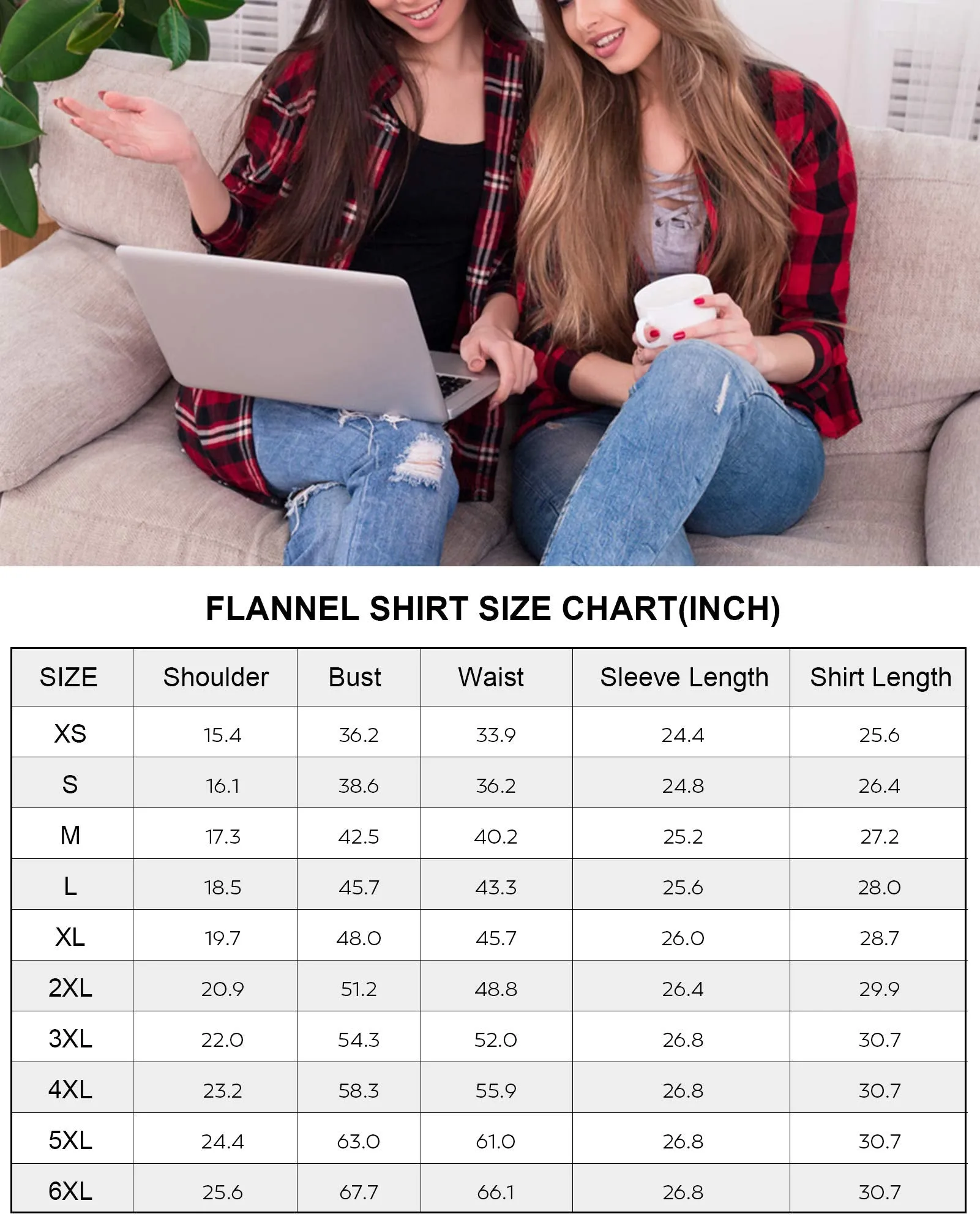 Womens Plaid Flannel Shirts Long Sleeve Roll Up Casual Button Down Shirt
